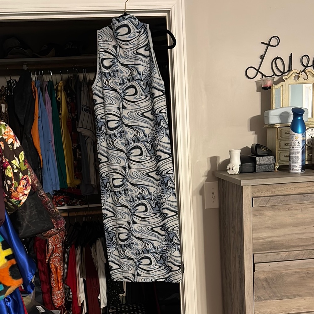 Zara Black and White One Shoulder Cocktail Dress